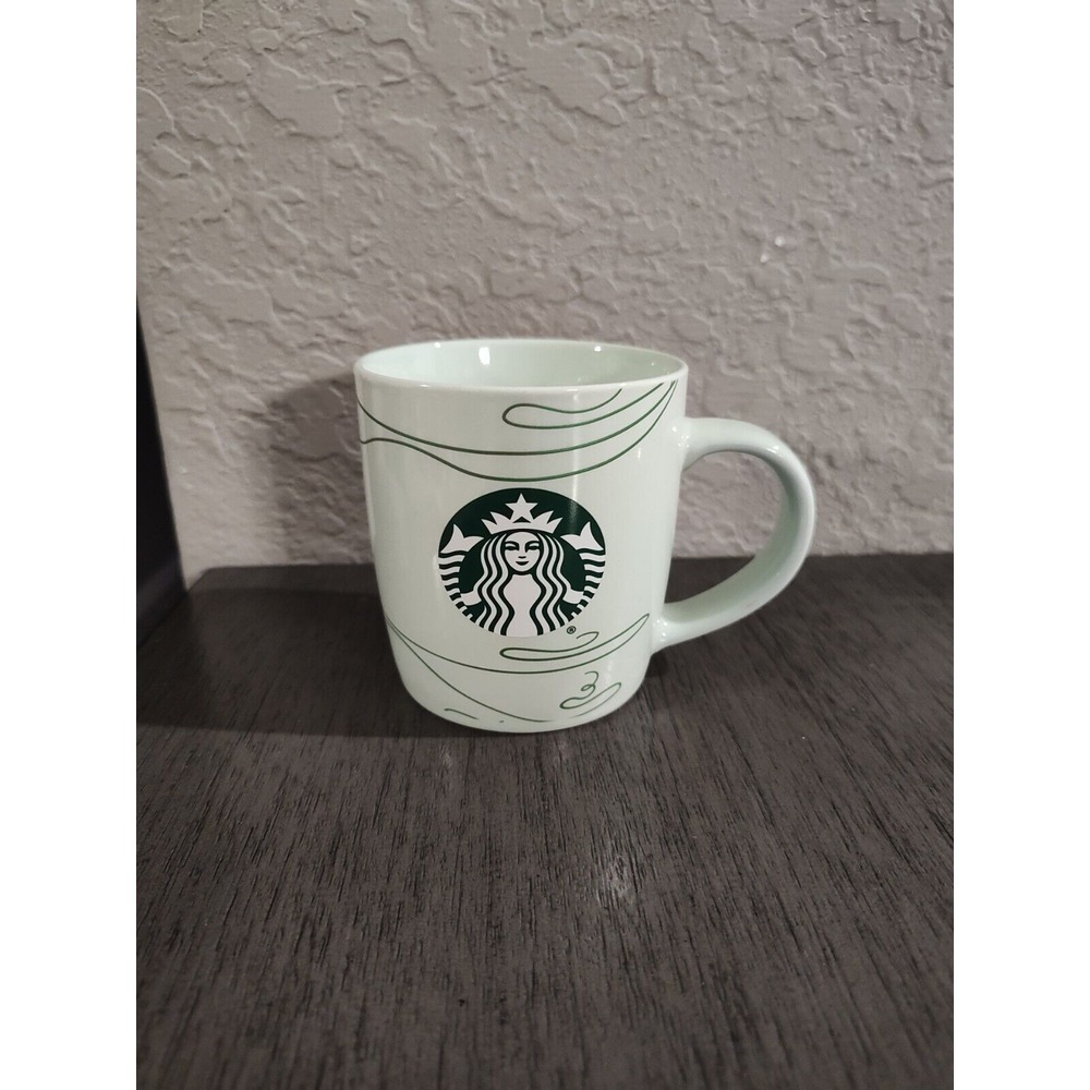 Starbucks Coffee Mug 12 Oz Mug Mermaid Siren Logo Light Mint Green 2020 Rare Cup